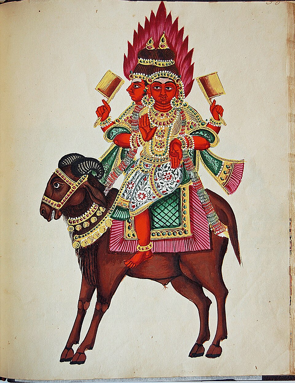 Depiction of Agni from the Temple of Zeus Pantheon