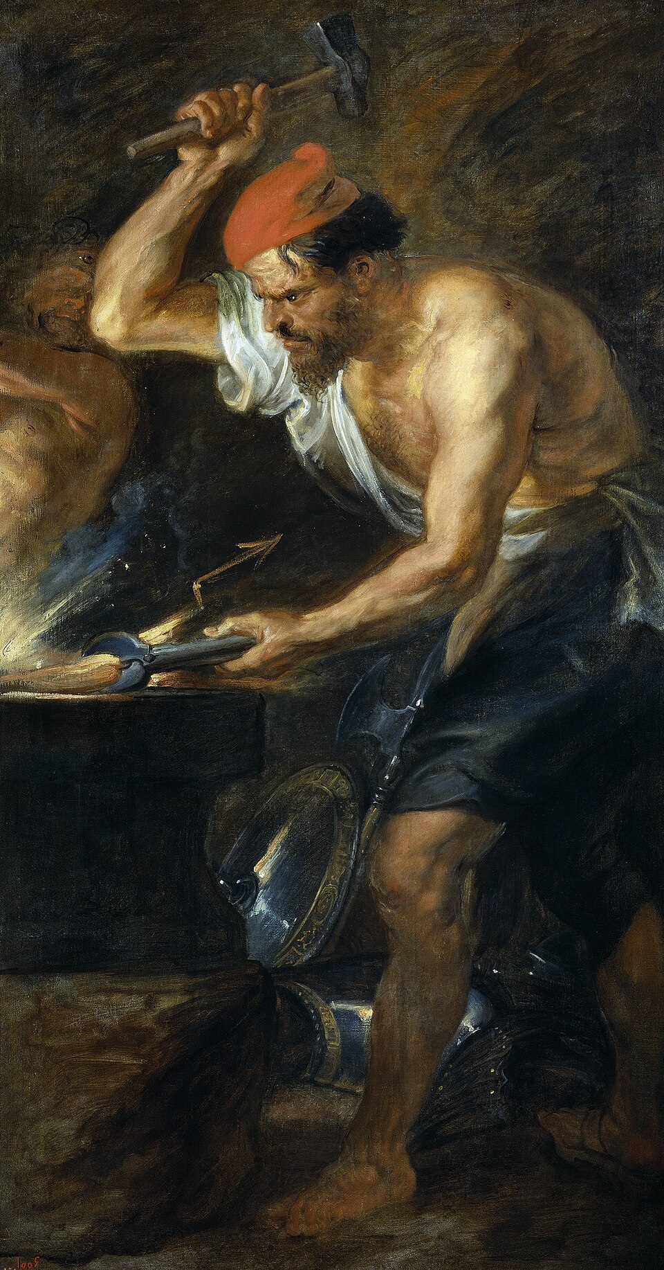 Depiction of Hephaestus from the Temple of Zeus Pantheon