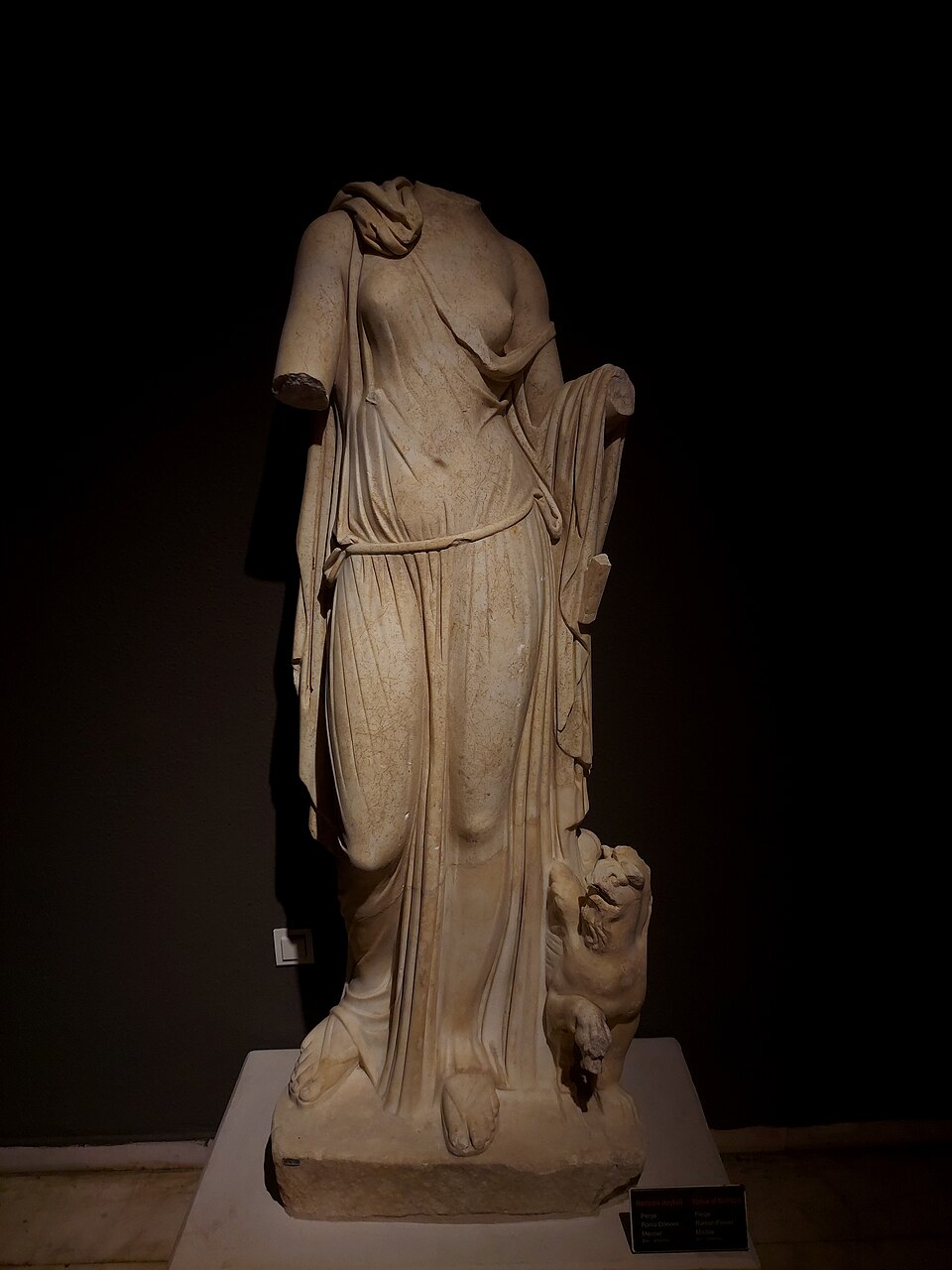 Depiction of Nemesis from the Temple of Zeus Pantheon